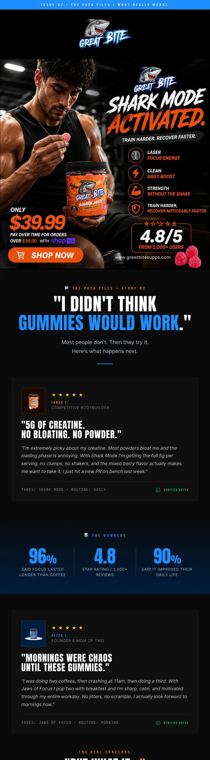 Great Bite — full klaviyo flow suite for a supplement brand, email 5 of 8