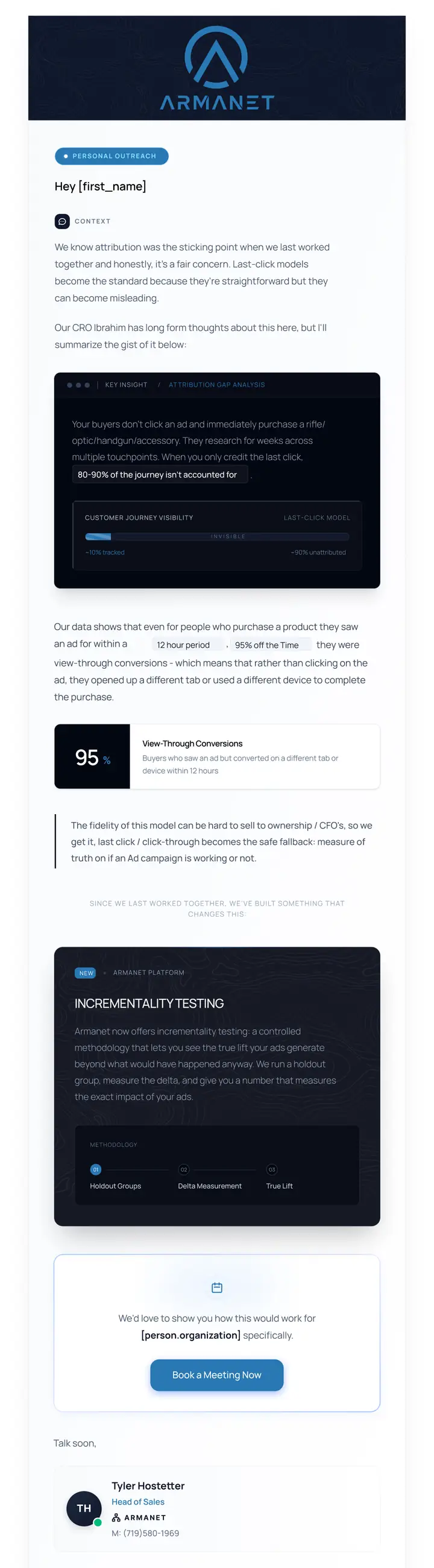ARMANET — b2b saas lifecycle email programme, email 4 of 6