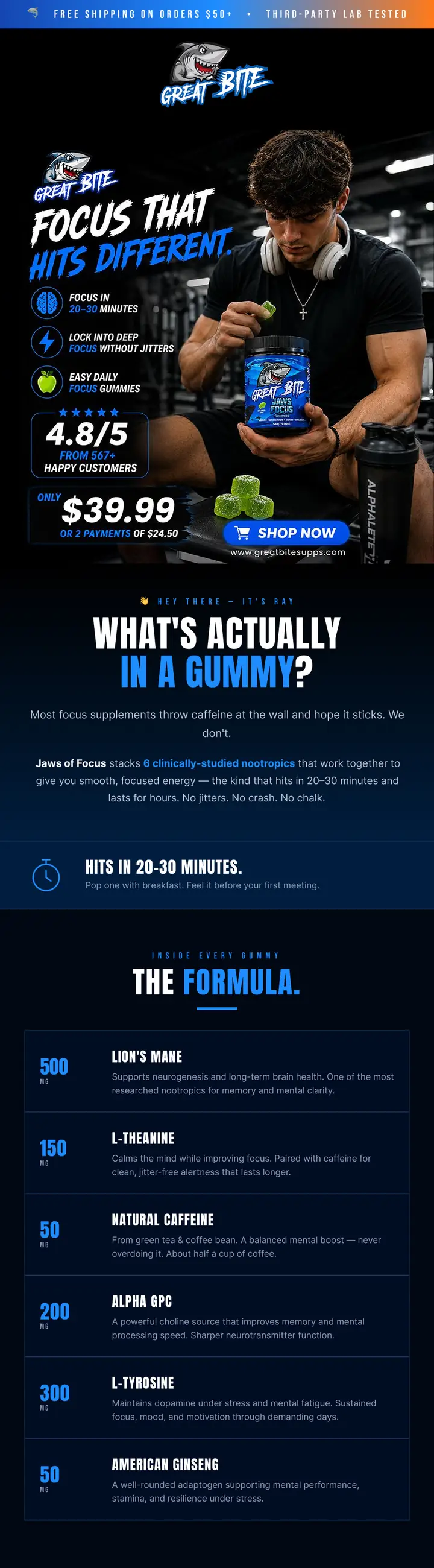Supplements & Wellness email design example by EmailDesign