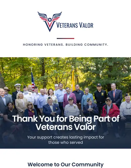 Veterans Valor email design by EmailDesign